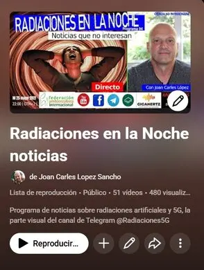 Baner lista de reproducción del programa Radiaciones en la noche con Joan Carles López